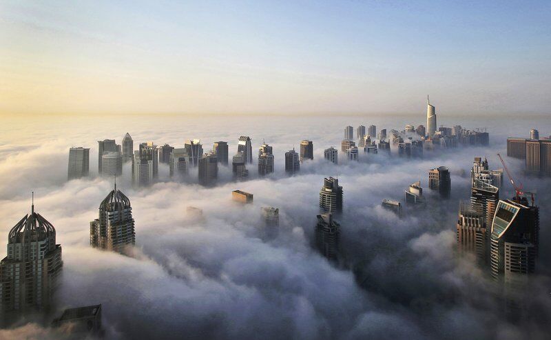 Skyscrapers of the Marina and Jumeirah Lake Towers districts in Dubai